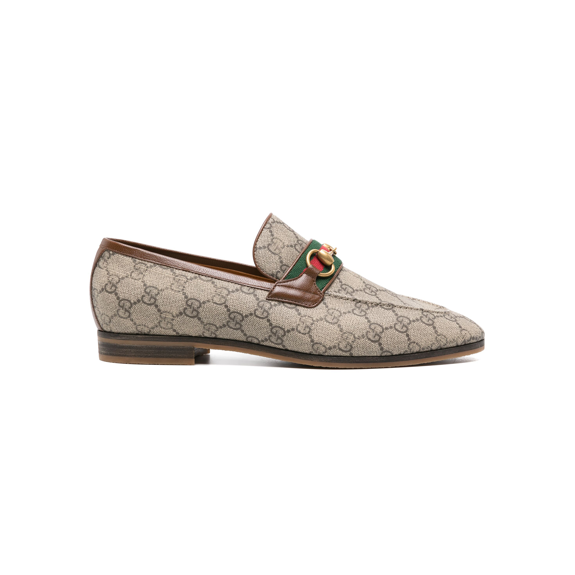 GUCCI HORSEBIT GG CANVAS LOAFERS 759648